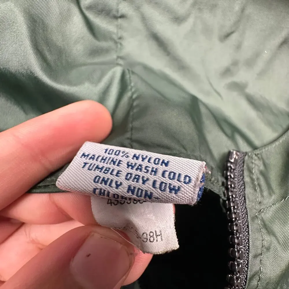 Vintage Old Navy Anorak Windbreaker Hoodie Jacket Mens XL Green 1/4 Zip